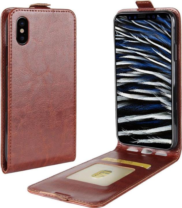 Produktbild Cover-Discount Leder Flip Case mit Fotofach vertikal (Apple iPhone X, Apple iPhone XS)