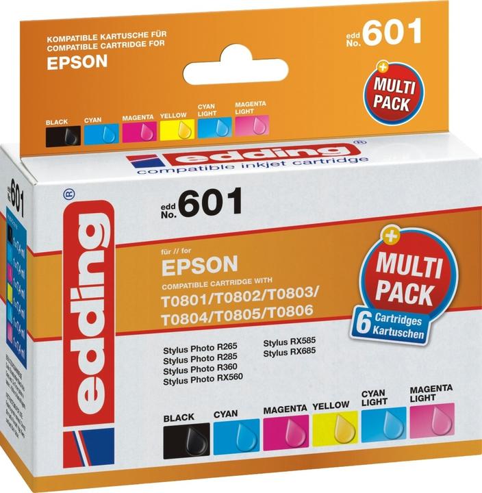 Actual product image Edding EDD-601 printer cartridge (e) Compatible photo cyan, photo (C)