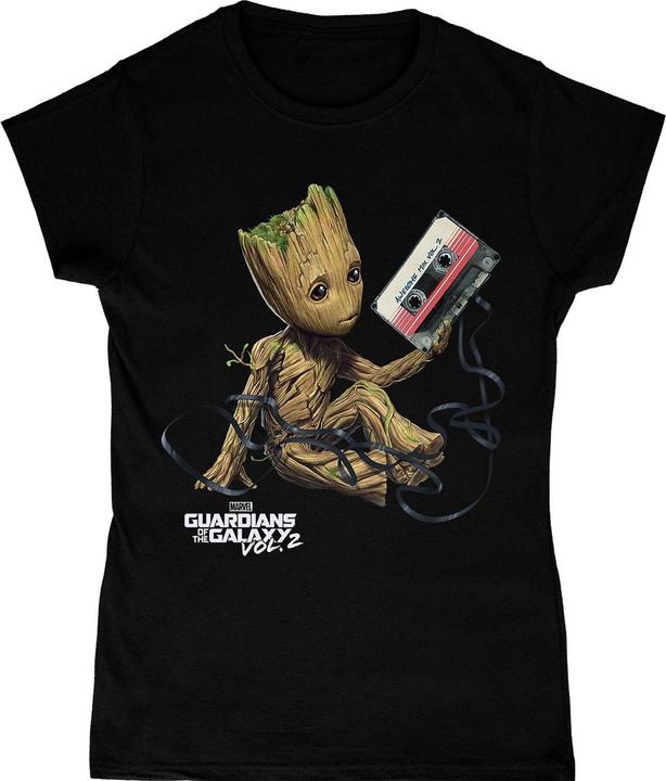 Image du produit - T-shirt GUARDIANS OF THE GALAXY GROOT TAPE - Femme (M)