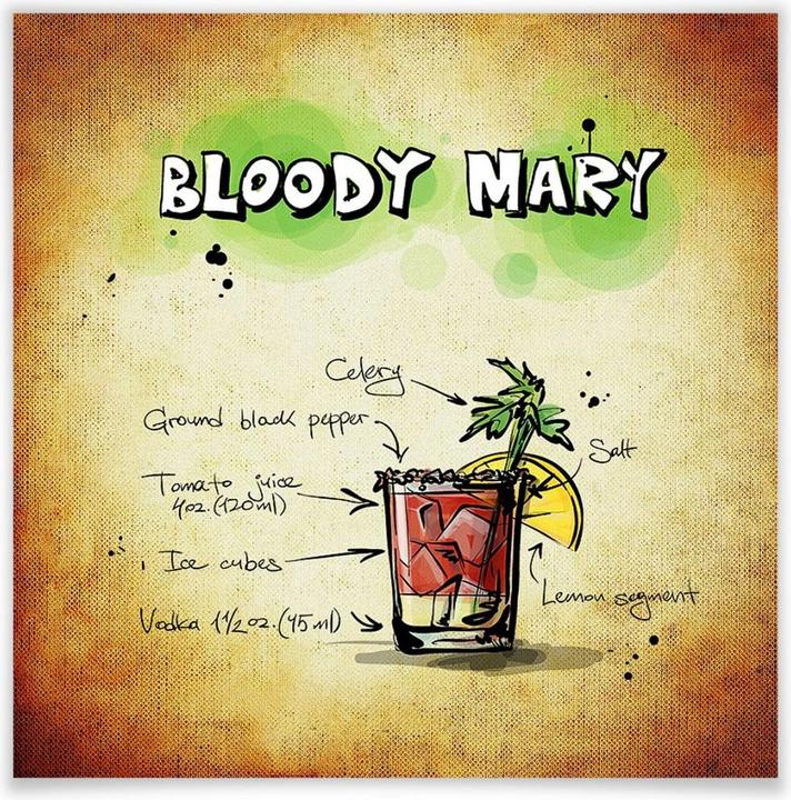 Actual product image Trenddeko Bloody Mary - recipe (50 x 50 cm)