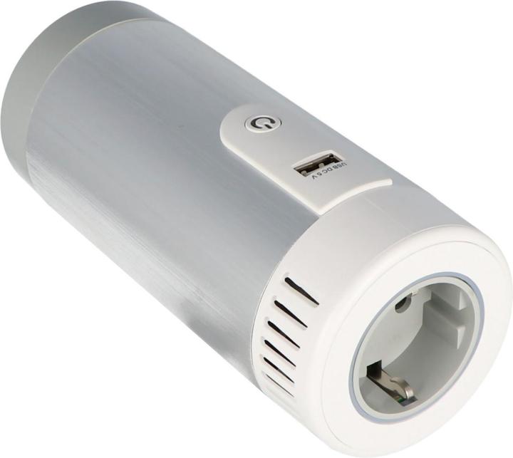 Produktbild Goobay KFZ-Spannungswandler wandelt 12 Volt DC in 230 Volt AC um, mit Schutzkontaktbuchse und USB Ausgang