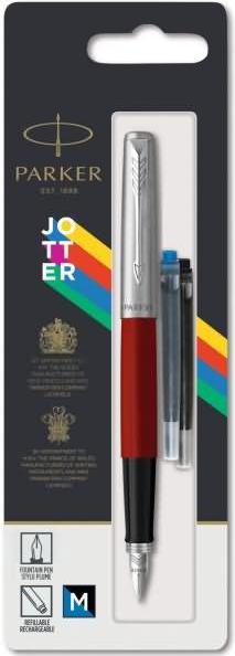 Actual product image Parker JOTTER Originals C.C. M Bl/SW fountain pen (Stainless steel, Red, 1 x)