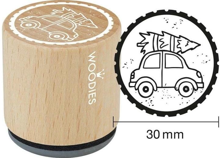 Produktbild Woodies Stempel Auto mit Tannenbaum 1 Stück
