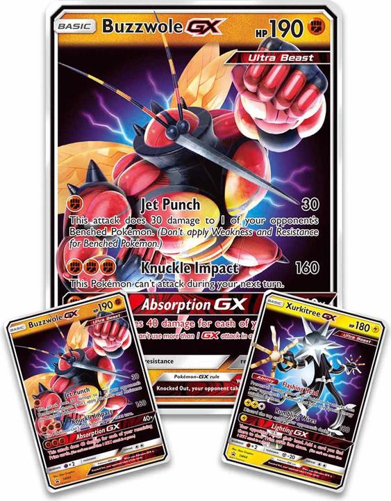 Produktbild Pokémon Ultra Beasts GX Premium Collection Box (Buzzwole & Xurkitree) - EN