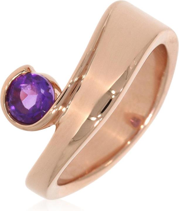 Produktbild Xen Ring mit 5 mm Amethyst ca. 0,50 ct. rosèvergoldet (56, 925 Silber)