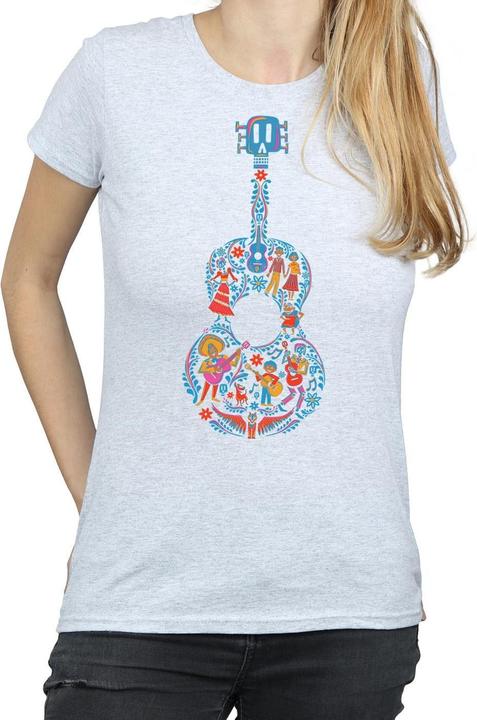 Actual product image Disney Womens/Ladies Coco Guitar Pattern Cotton T-Shirt (S)