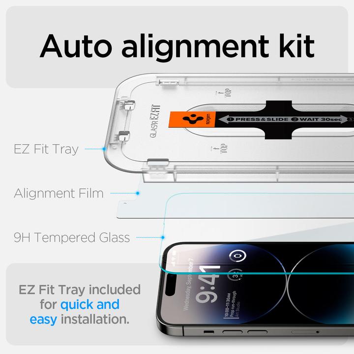 Actual product image Spigen EZ Fit (2 Piece, Apple iPhone 14 Pro)
