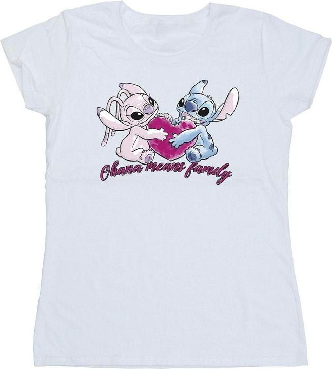 Immagine prodotto Disney Lilo And Stitch Ohana Heart With Angel Maglietta Donna (M)