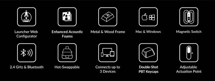 Actual product image Keychron K2 HE (US, Cable, Wireless)