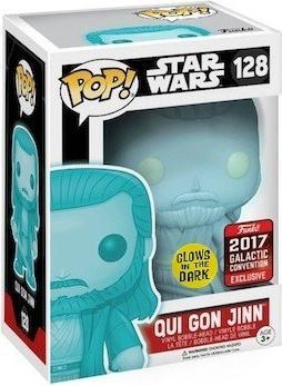 Image du produit Funko Pop Phosphorescent Convention 2017 Star Wars Qui Gon Jinn Holographic Edition Limitée
