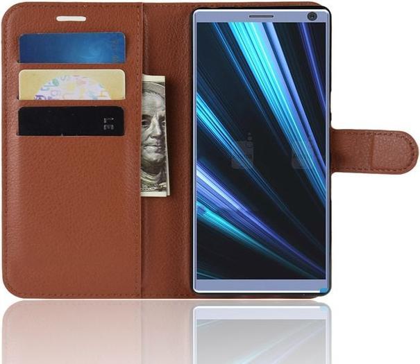 Actual product image MU Classic Litchi Leather Bookcover Series (Sony Xperia 10 Plus)