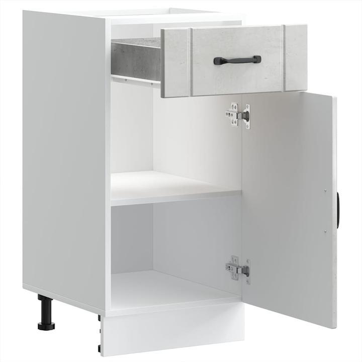 Actual product image VidaXL Kitchen base unit Lucca Concrete grey Wood-based sink base unit (40 x 46 x 81.5 cm)
