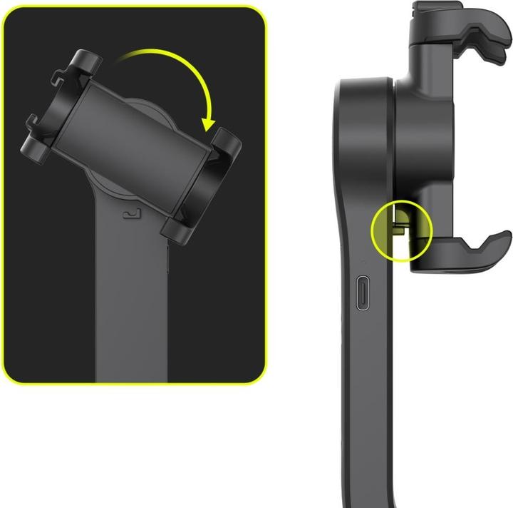 Araree Selfie Stick Gimbal Pod Gimbal 1X Tripod black