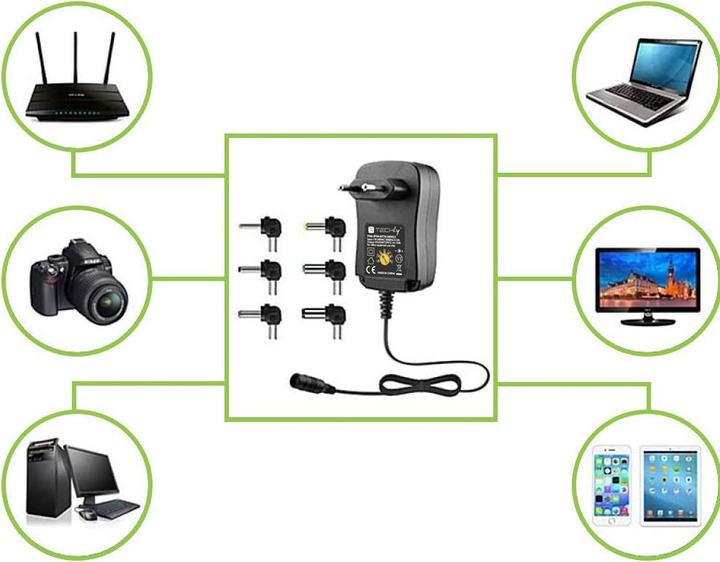Produktbild Techly Universal 12W AC/DC Power Supply