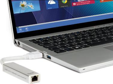 Actual product image Hamlet USB 3.0 to Gigabit Lan adapter transfer speed up to 5 Gbps (USB, RJ45 (1x))