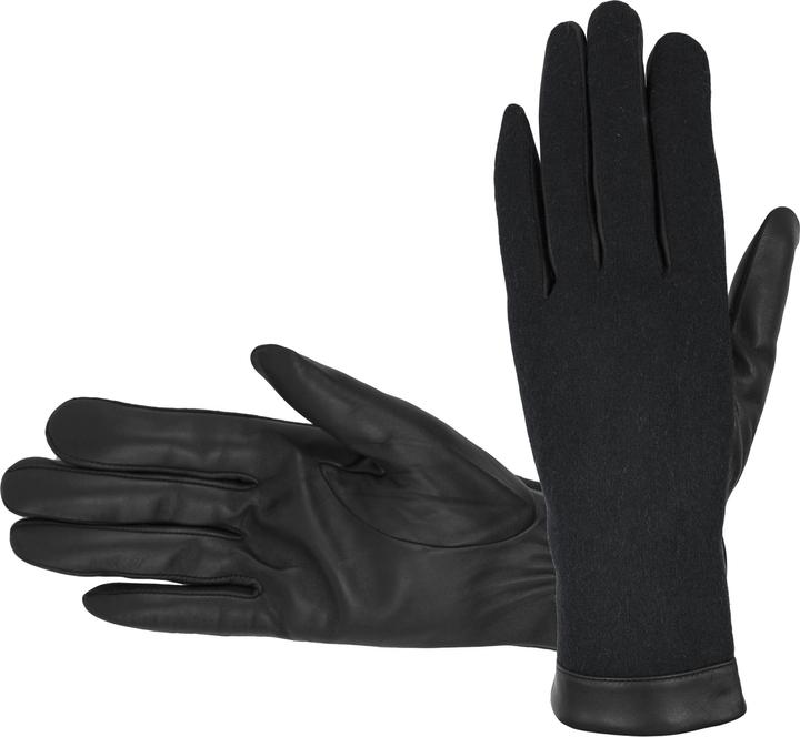 Actual product image Hofler Gants en cuir de cerf pour hommes, noir (8)