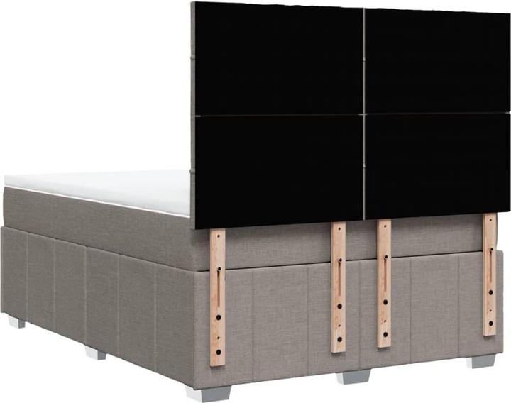 Immagine prodotto VidaXL Letto a molle con materasso Letto matrimoniale Letto imbottito Taupe 140x200cm (140 x 200 cm, 140 x 200 cm)