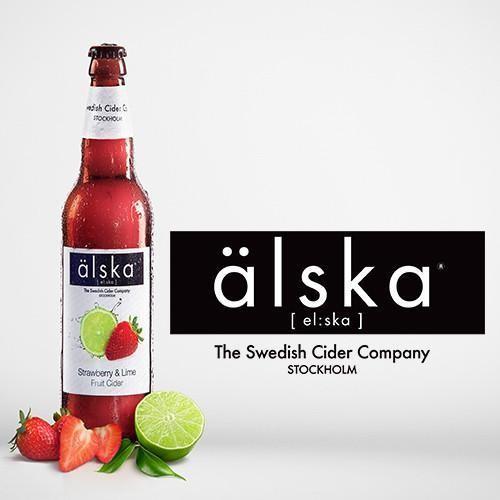 Produktbild Älska STRAWBERRY & LIME Cider Kiste 12 x 500 ml / 4 % Schweden (12 x 50 cl)