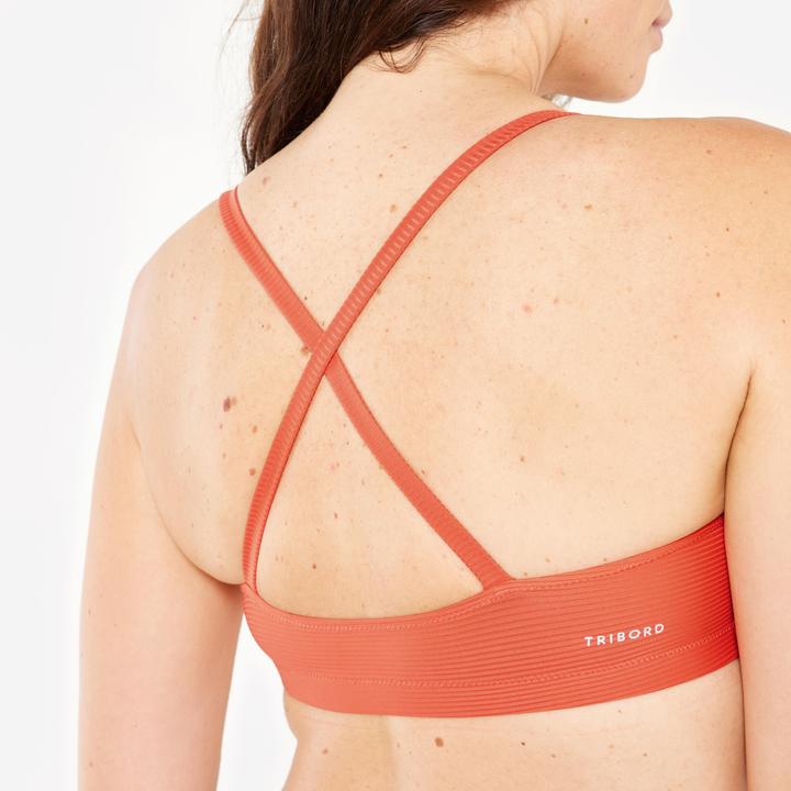 Produktbild Nabaiji Sportbikini Oberteil Damen strukturiert - Lila Simy terracotta (36)