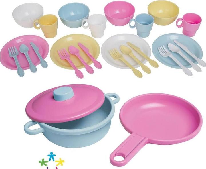 Produktbild KidKraft 27-teiliges pastelfarbenes Koch-Set