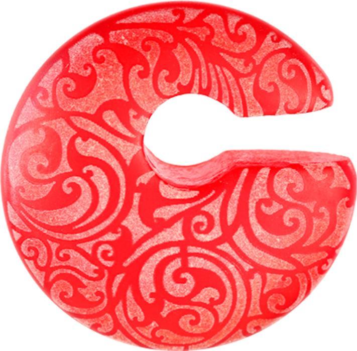 Image du produit Star Piercing Ohrgewicht rot Mandala Blume aus Glas (Verre, sans laiton)