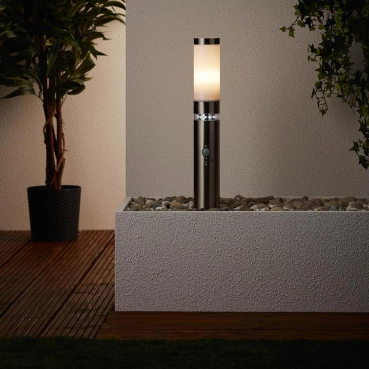 Produktbild Brilliant Aussenstandleuchte Bewegungsmelder Bole (50 lm, E27, IP44)