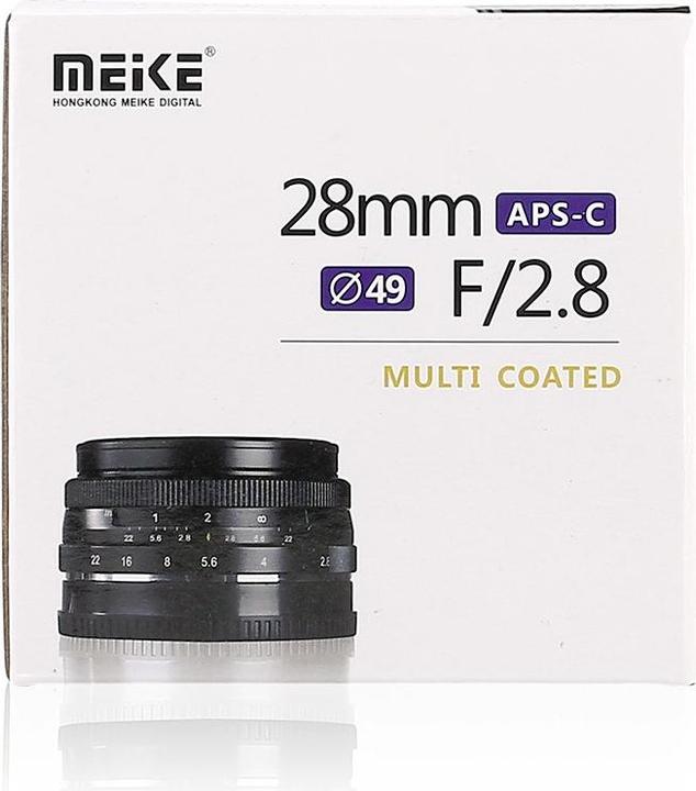 Actual product image Meike 28mm f/2.8 Fuji X (Fujifilm X, APS-C / DX)