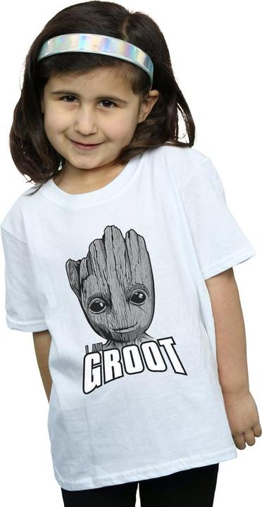 Image du produit - T-shirt GUARDIANS OF THE GALAXY GROOT FACE - Fille (152, 158)