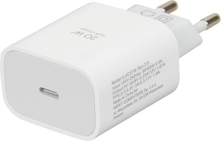 Produktbild iBox C-37 USB-C PD20W WALL CHARGER USB-C TO LIGHTNING CABLE (20 W)