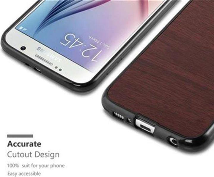 Productafbeelding Cadorabo TPU Houten Dekking (Samsung Galaxy S6)