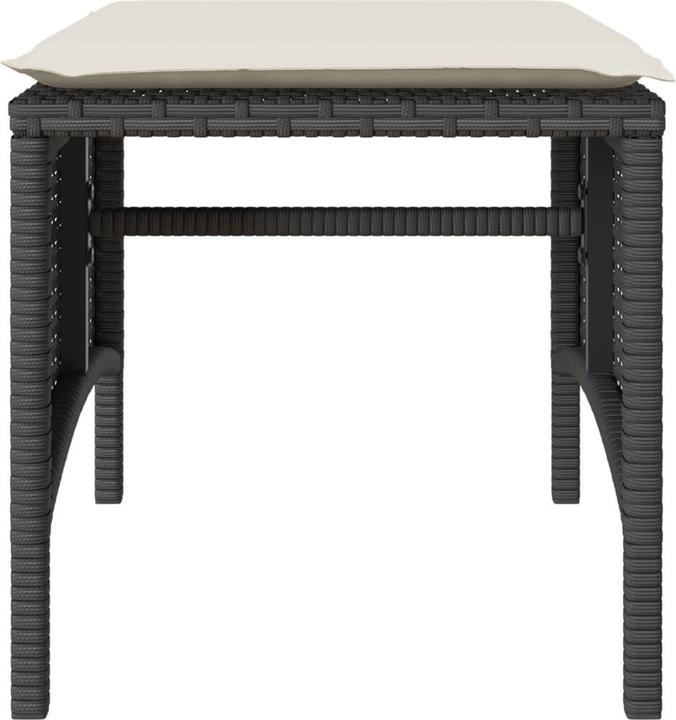 Image du produit VidaXL Canapé de jardin 2 places avec table et tabourets