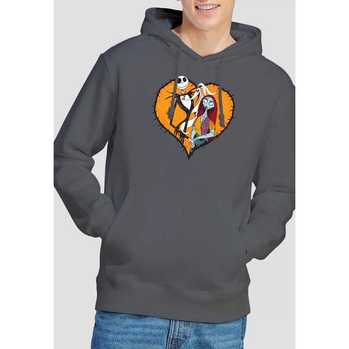 Actual product image The Nightmare Before Christmas Mens Jack Sally Heart Hoodie (L)