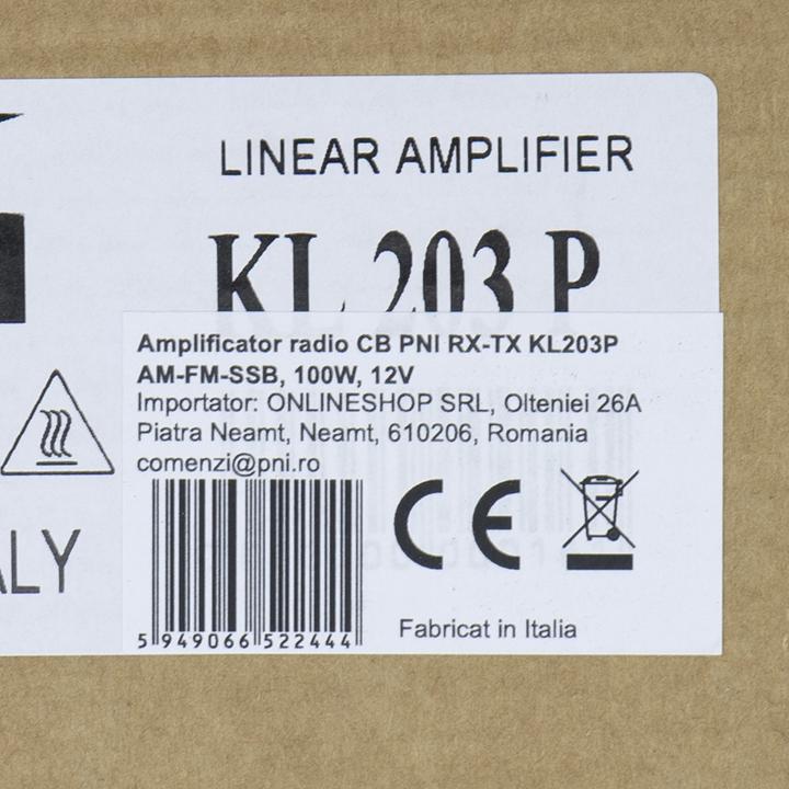 Productafbeelding PNI CB radio versterker RX-TX KL203P, AM-FM-SSB, 100W, 12V