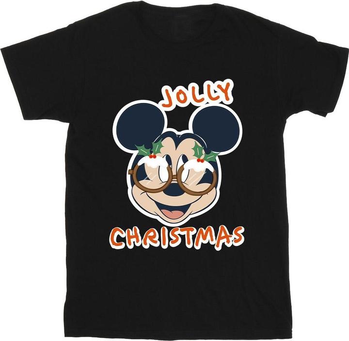Immagine prodotto Disney Mickey Mouse Jolly Christmas Glasses Maglietta Uomo (L)