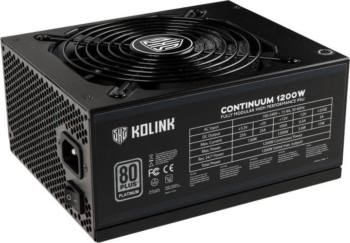 Produktbild Kolink Continuum 80 PLUS Platinum Netzteil, modular - 1200 Watt (1200 W)