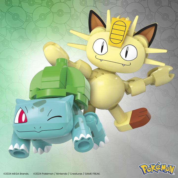 Actual product image Pokémon MEGA Bulbasaur & Meowth