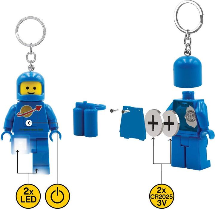 Actual product image LEGO Keychain w/LED - Spaceman Blue (4006036-KE10H)