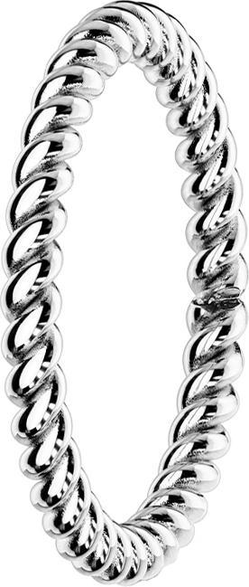Actual product image Star Piercing Ring silver braided (Titanium G23, without brass)