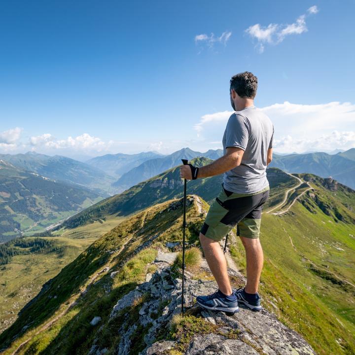 Image du produit Steinwood Carbon Nordic Walking Stöcke verstellbar mit Teleskop und Klemmverschluss mit extra Gummipuffer (135 cm)
