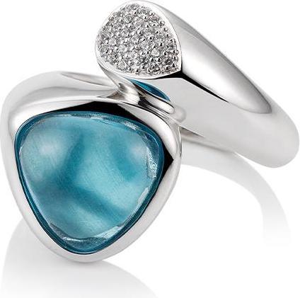 Image du produit Breuning BAGUE - ED.TOP.FONCE (SWISS BLUE)/Brill. 0,138 Ct. H/si (55, Or 585/14 K)