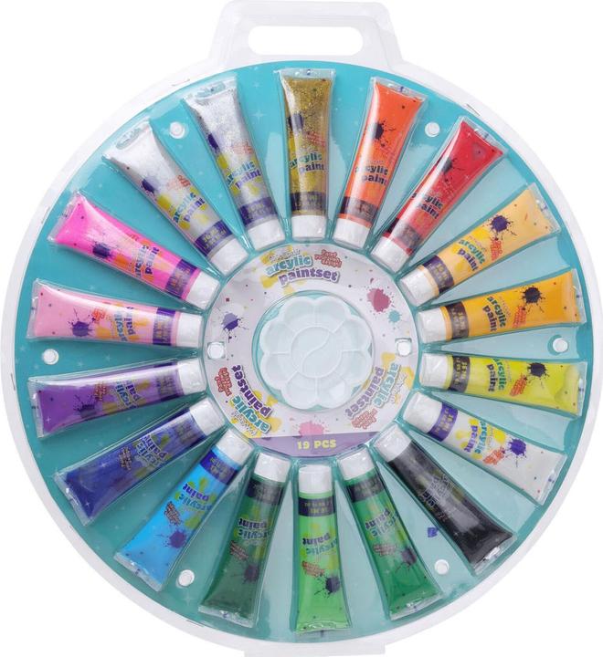 Immagine prodotto Fs-Star Set di colori acrilici 18 pezzi (Argento, Oro, 36 ml)