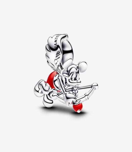 Actual product image Pandora Disney Mickey Mouse Cupid Charm (Sterling silver, Enamel paint)