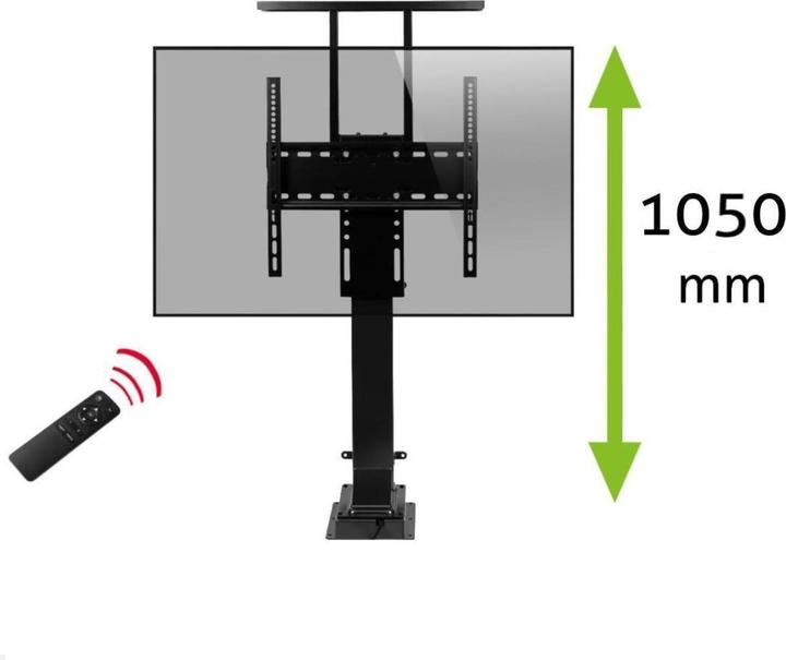 MonLines MLS032B Sollevatore TV da incasso fino a 80 pollici, corsa 1050 mm, nero (80")