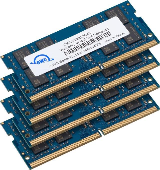 Produktbild OWC 128.0GB (4x 32GB) 2666MHz DDR4 PC4-21300 SO-DIMM 260 Pin Memory Upg. Kit (4 x 32GB, 2666 MHz, DDR4-RAM, SO-DIMM)