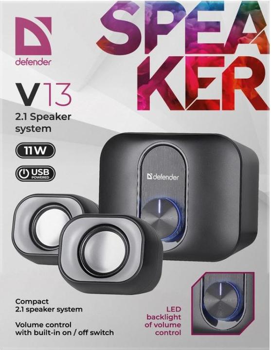 Immagine prodotto Defender Głośniki komputerowe V13 2.1 11W USB podświetlenie LED