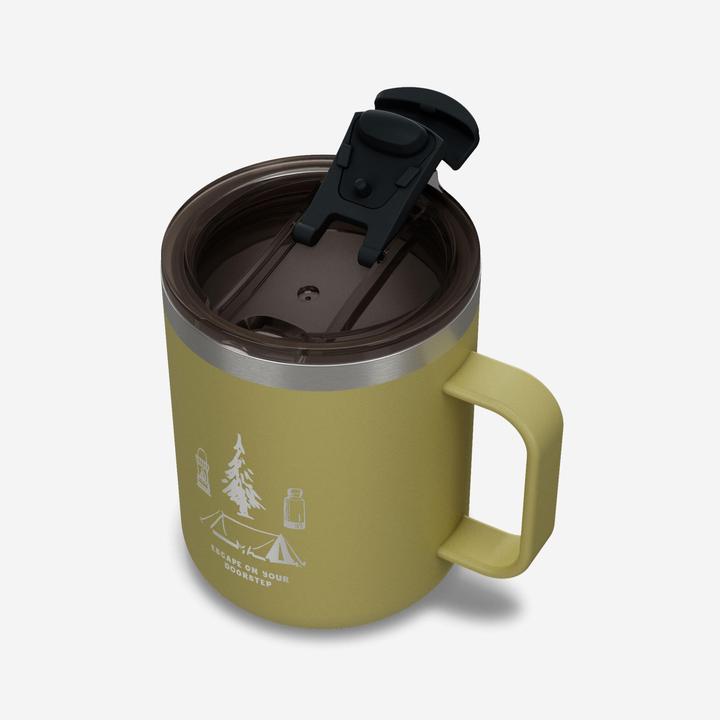 Actual product image Quechua Tasse isolierend Edelstahl Camping Wandern Trekking - 900 0,35 l khaki