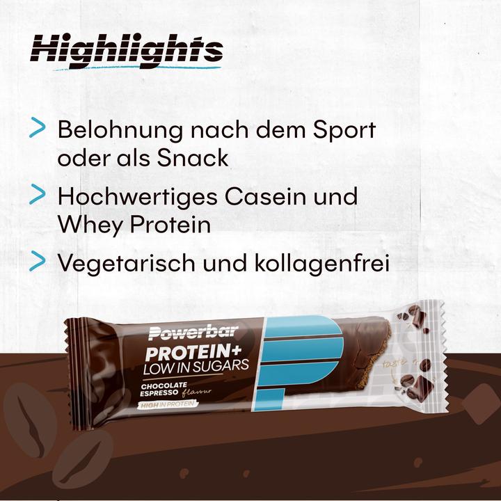 Image du produit Powerbar Protein Plus Low Sugar (Expresso, Chocolat, 16 pcs, 560 g)