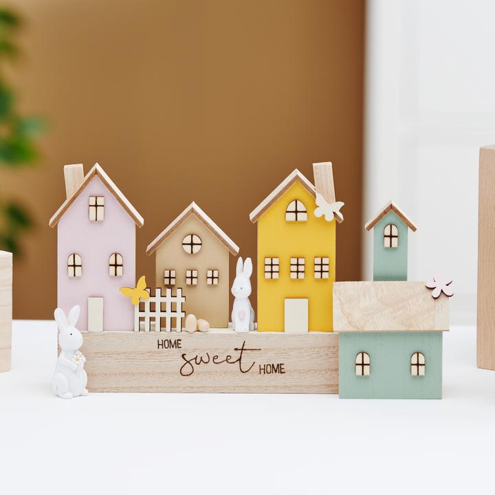 Image du produit VBS Kit de construction en bois "Série de maisons", 40 pièces
