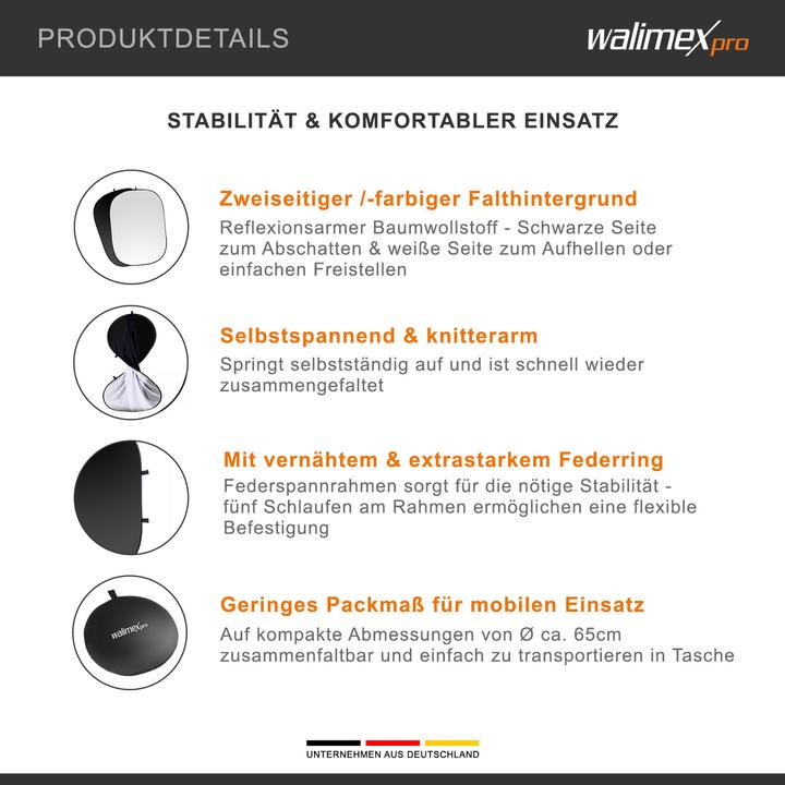 Image du produit Walimex Fond pliable 2en1 (145 cm, 200 cm)