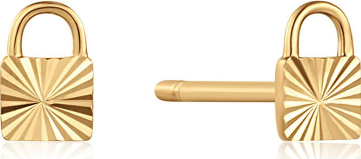 Image du produit Ania Haie Clous d'oreille Padlock en or 14 carats (Or jaune 585)